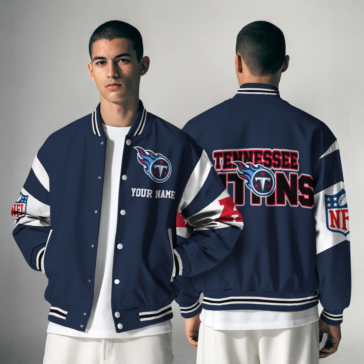 Tennessee Titans National Football Conference Unisex Varsity Jacket Limited Edition AZTAVJK000032