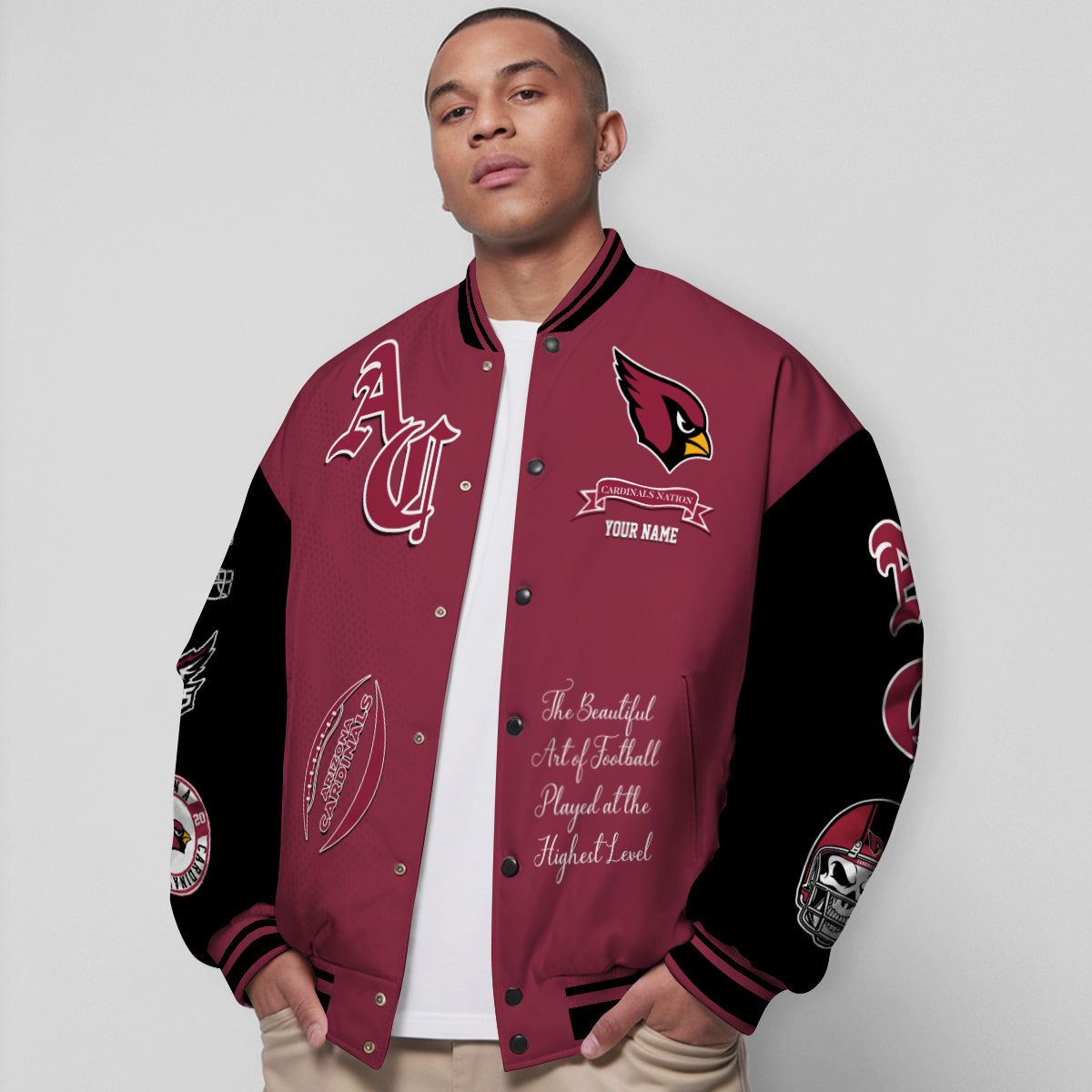 Arizona Cardinals Unisex Exclusive Styles Varsity Jacket AZTAVJK000033