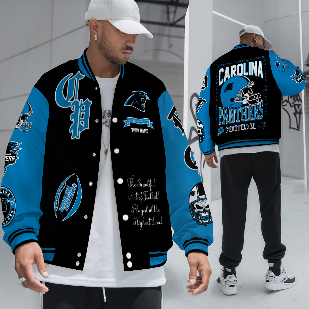 Carolina Panthers Unisex Exclusive Styles Varsity Jacket AZTAVJK000035