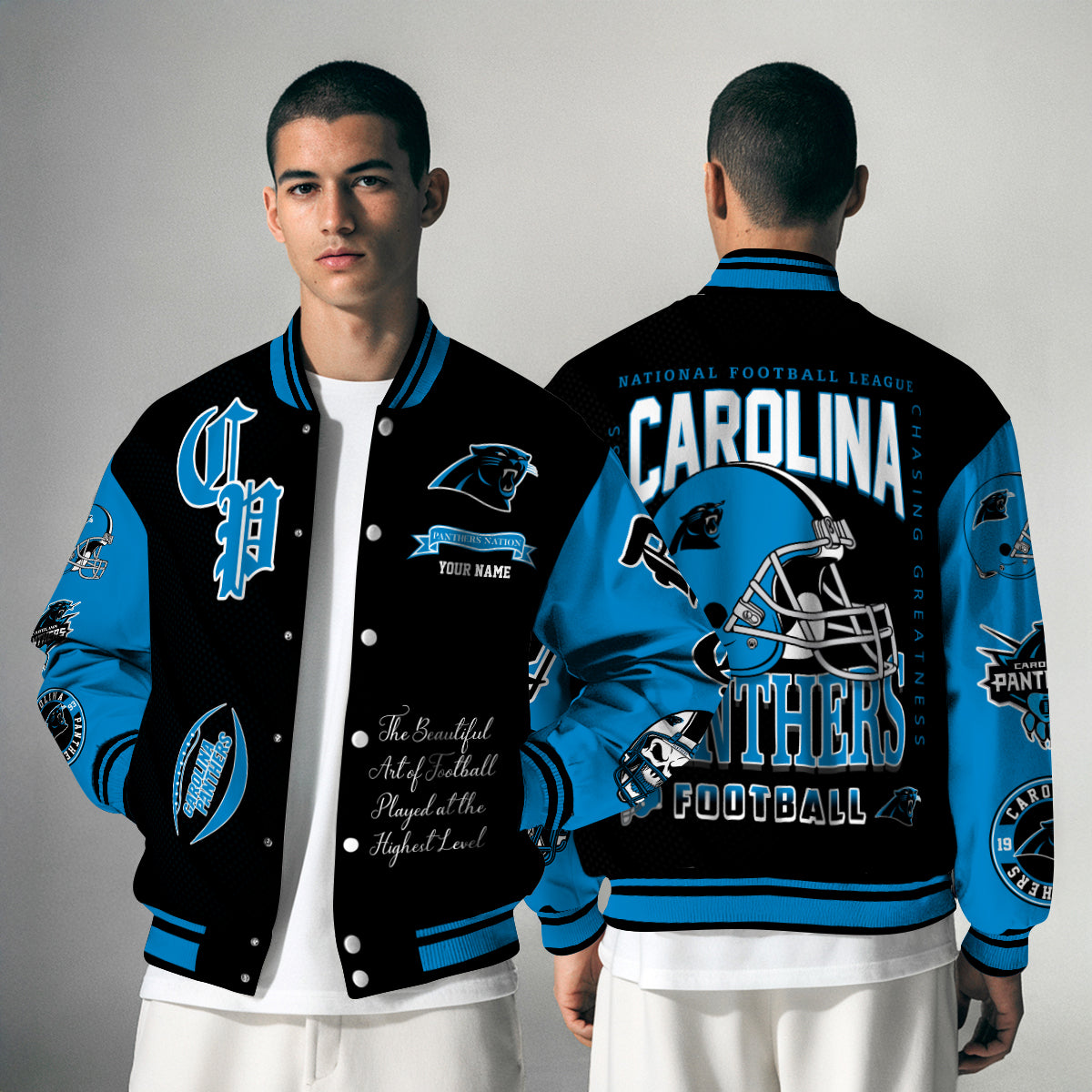 Carolina Panthers Unisex Exclusive Styles Varsity Jacket AZTAVJK000035