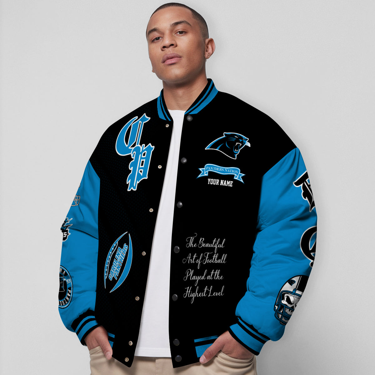 Carolina Panthers Unisex Exclusive Styles Varsity Jacket AZTAVJK000035