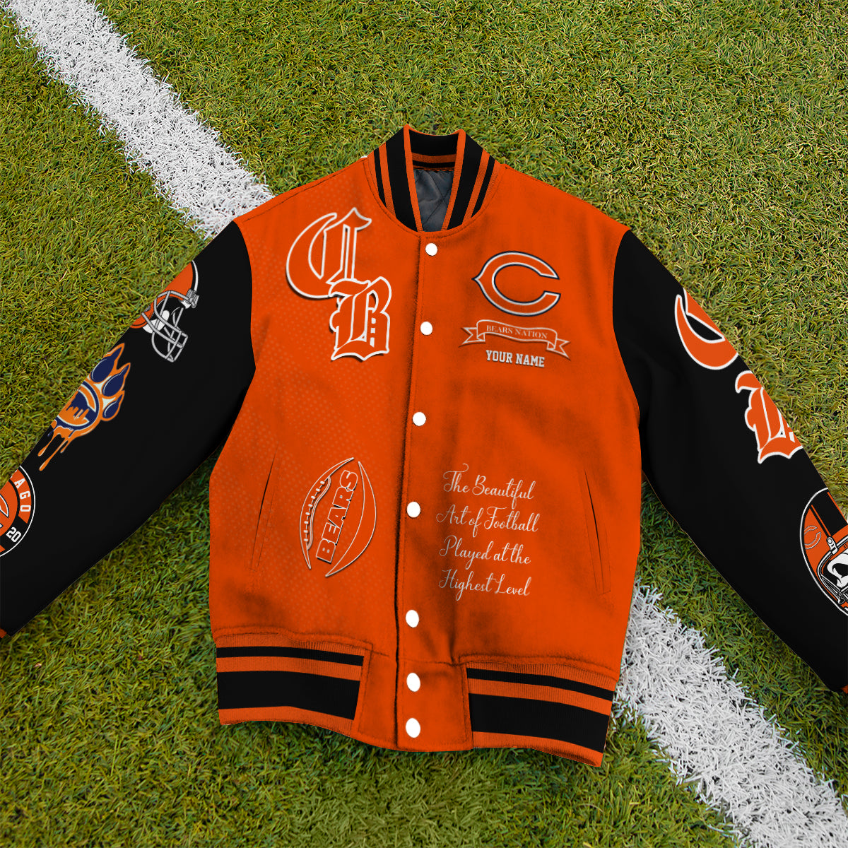 Chicago Bears Unisex Exclusive Styles Varsity Jacket AZTAVJK000036