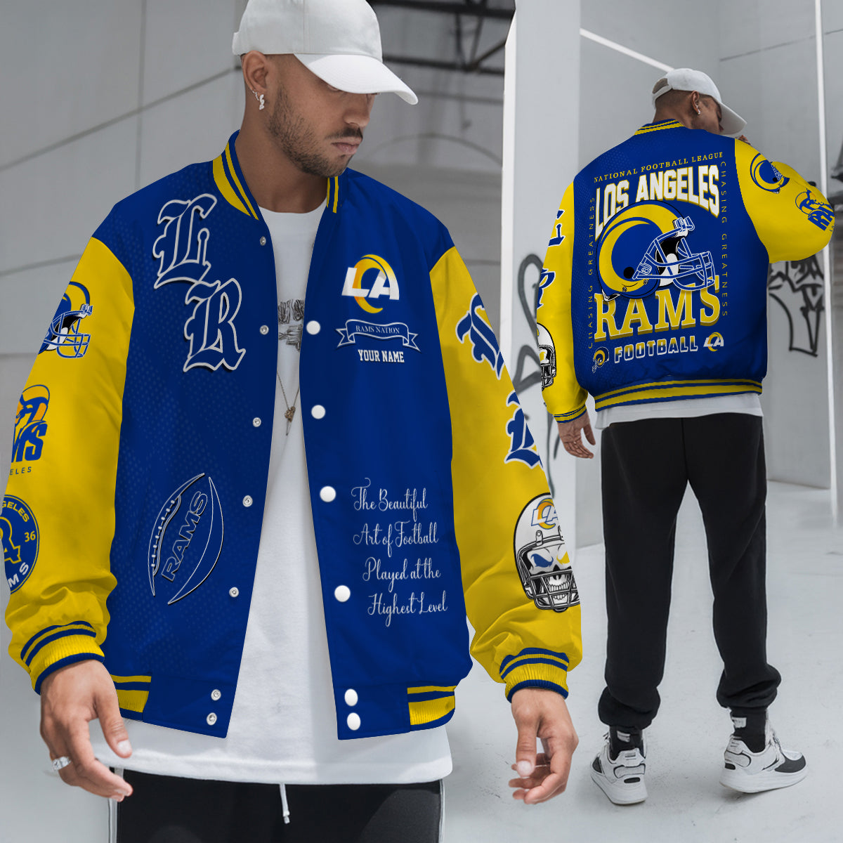 Los Angeles Rams Unisex Exclusive Styles Varsity Jacket AZTAVJK000040