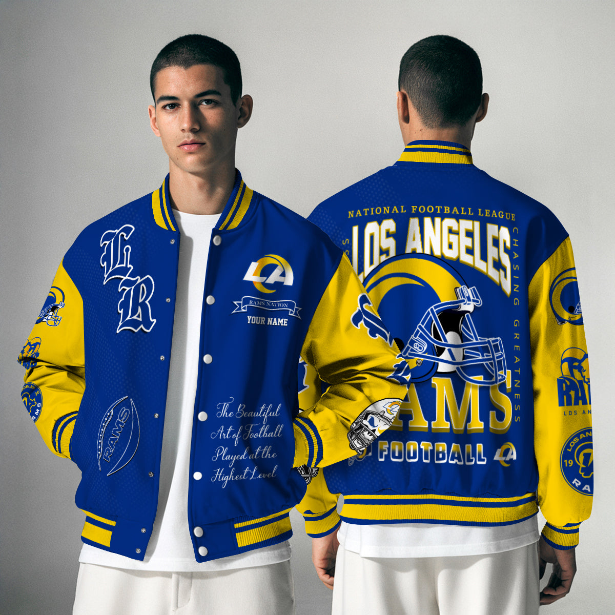 Los Angeles Rams Unisex Exclusive Styles Varsity Jacket AZTAVJK000040