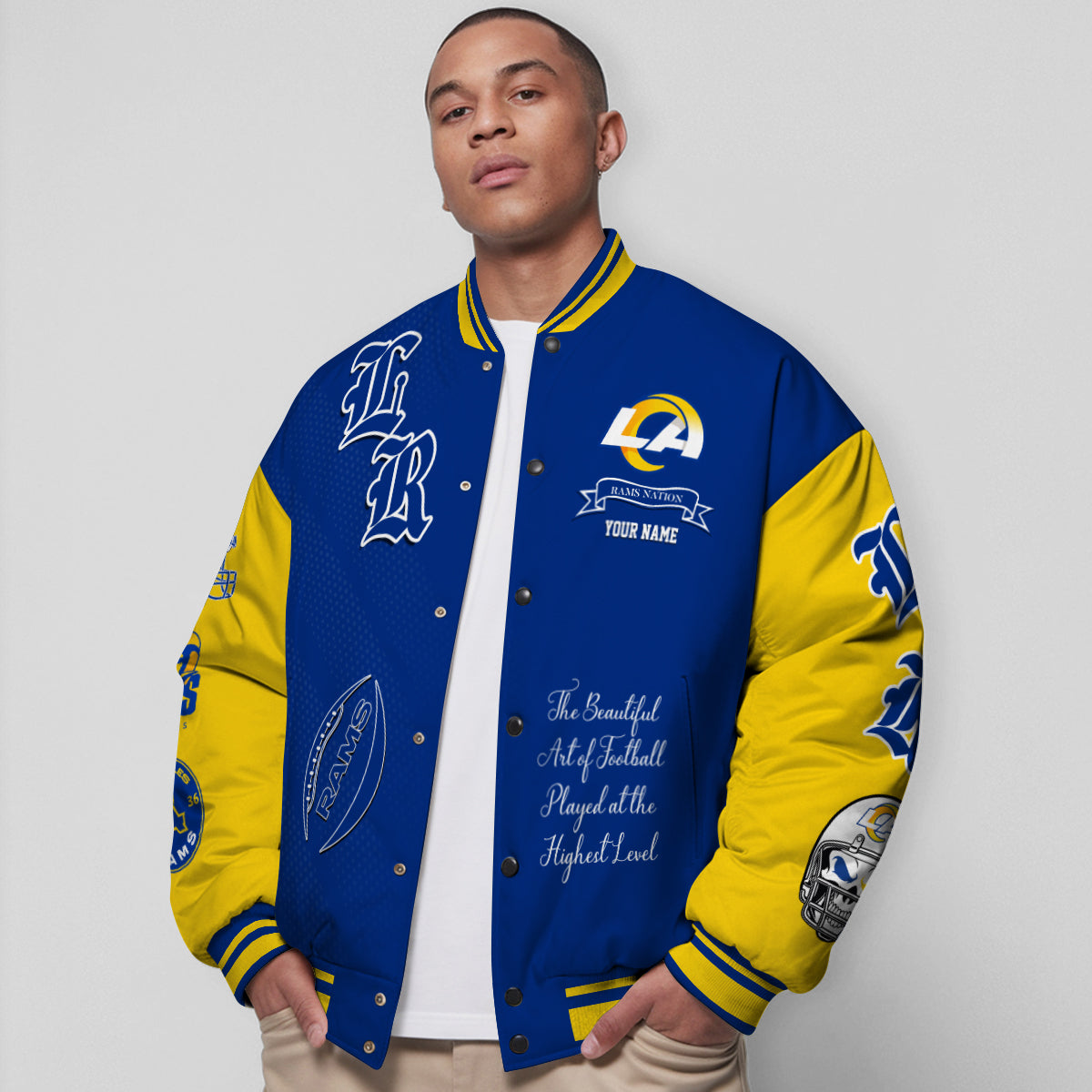 Los Angeles Rams Unisex Exclusive Styles Varsity Jacket AZTAVJK000040