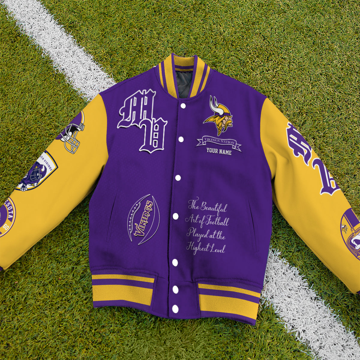 Minnesota Vikings Unisex Exclusive Styles Varsity Jacket AZTAVJK000041
