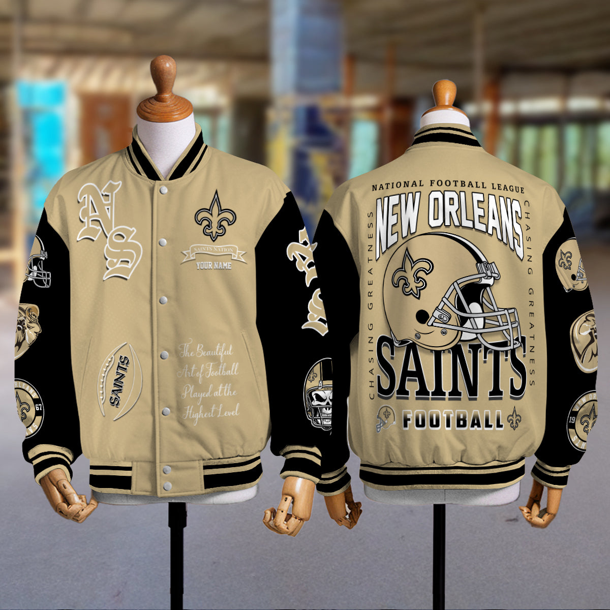 New Orleans Saints Unisex Exclusive Styles Varsity Jacket AZTAVJK000042
