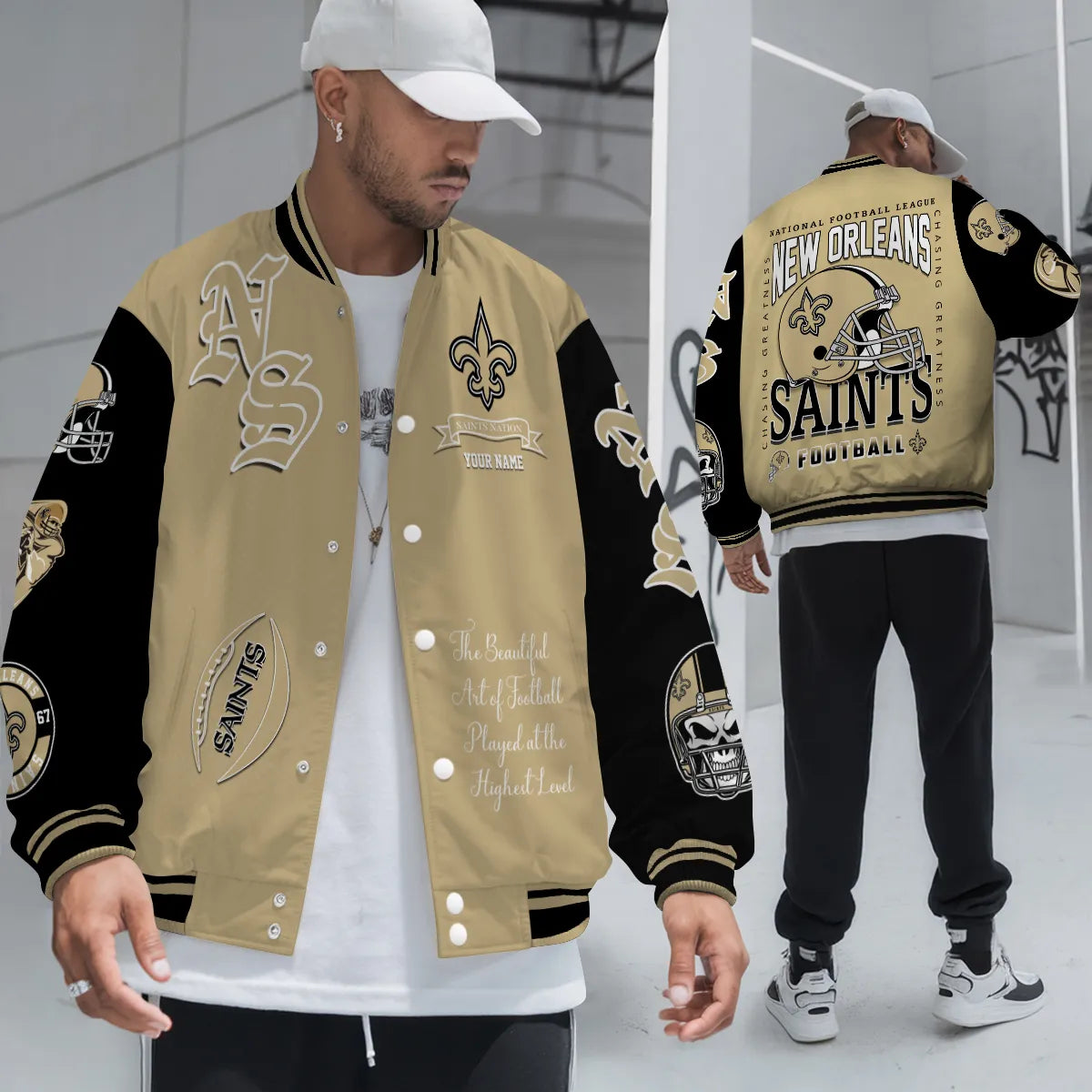 New Orleans Saints Unisex Exclusive Styles Varsity Jacket AZTAVJK000042