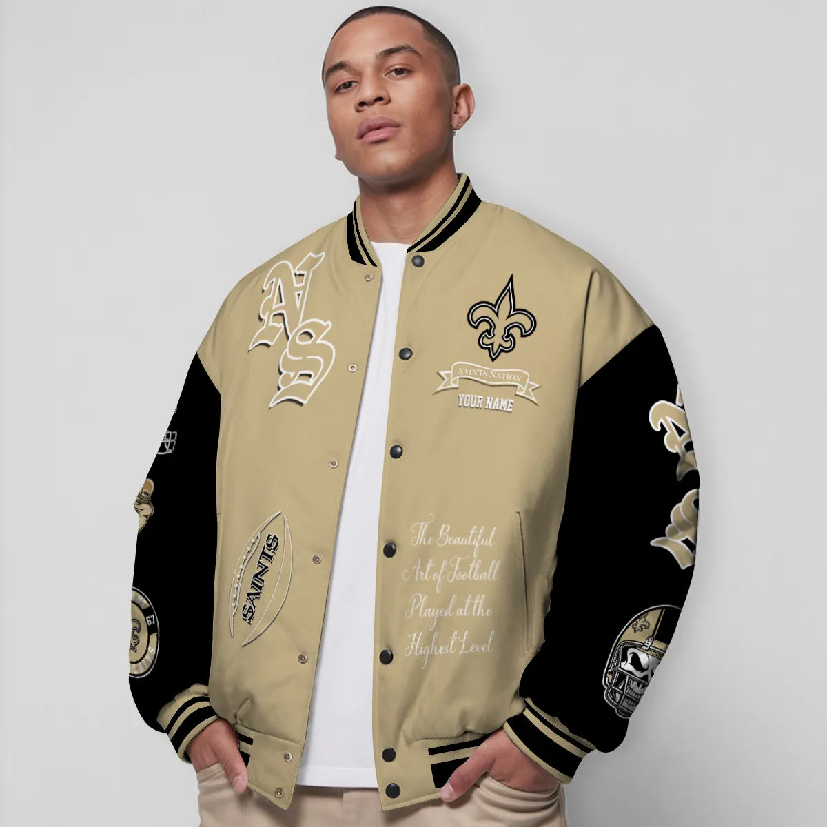 New Orleans Saints Unisex Exclusive Styles Varsity Jacket AZTAVJK000042