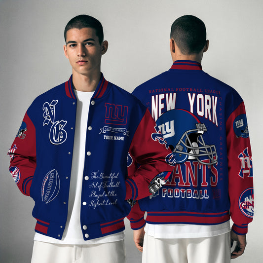 New York Giants Unisex Exclusive Styles Varsity Jacket AZTAVJK000043