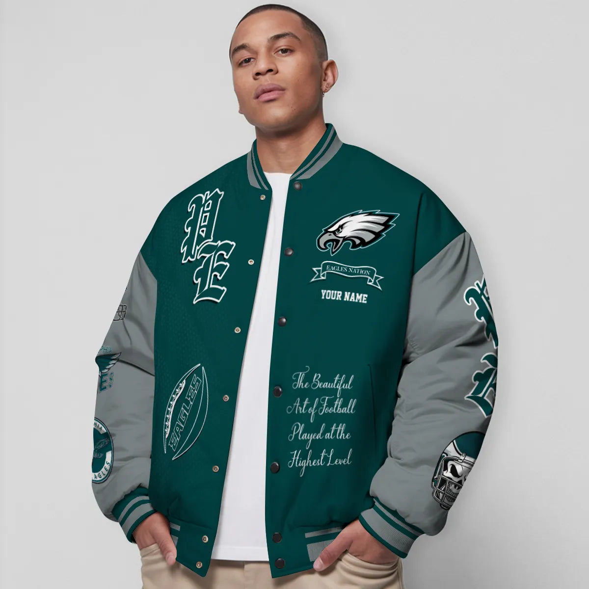 Philadelphia Eagles Unisex Exclusive Styles Varsity Jacket AZTAVJK000044