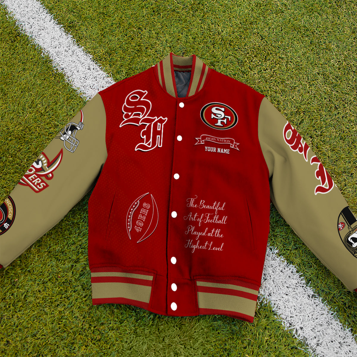 San Francisco 49ers Unisex Exclusive Styles Varsity Jacket AZTAVJK000045