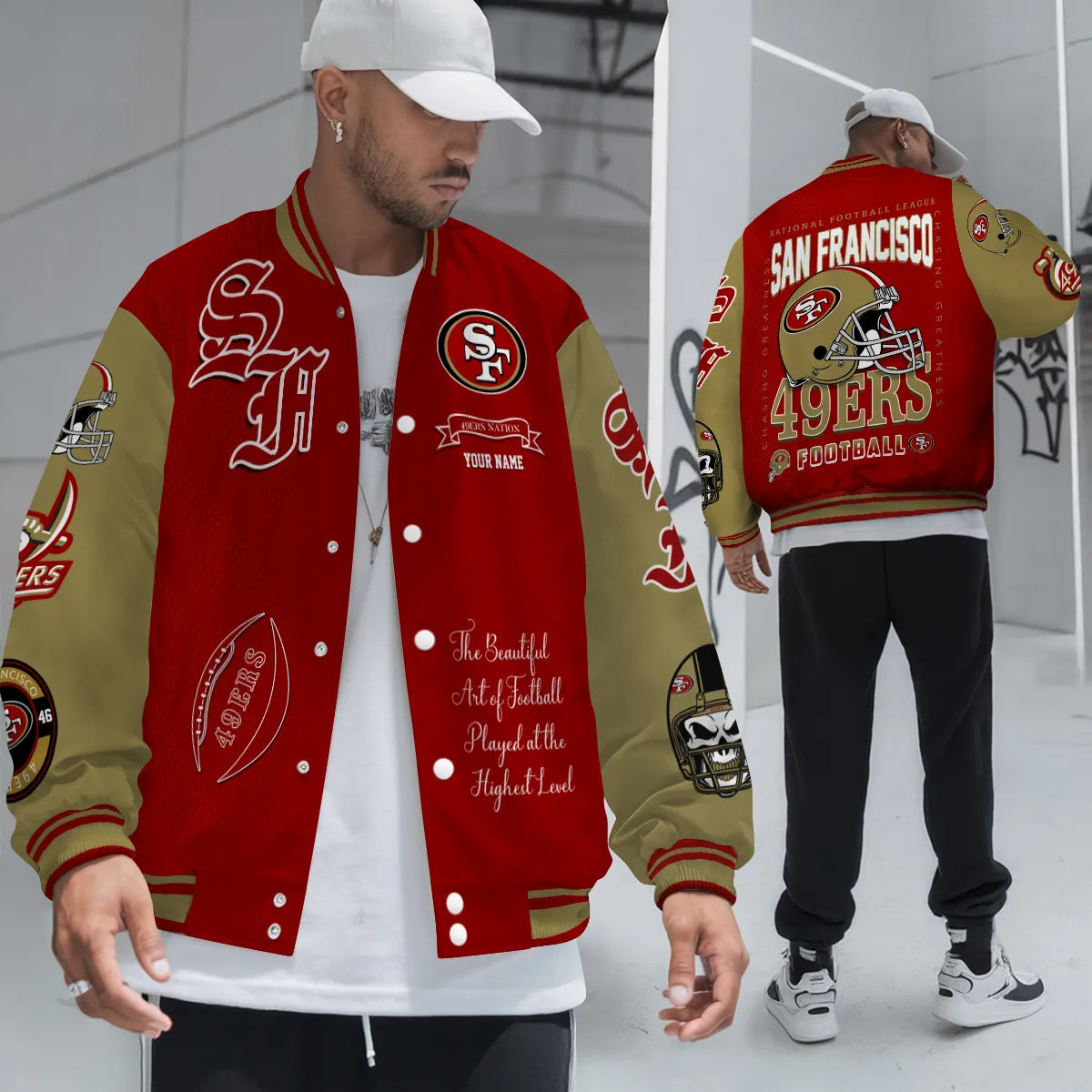 San Francisco 49ers Unisex Exclusive Styles Varsity Jacket AZTAVJK000045