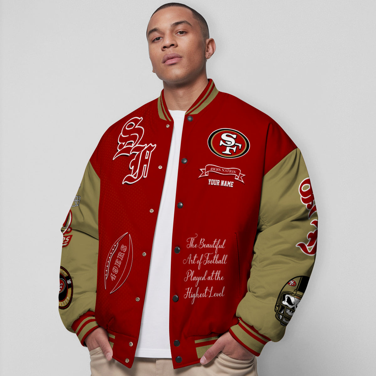 San Francisco 49ers Unisex Exclusive Styles Varsity Jacket AZTAVJK000045