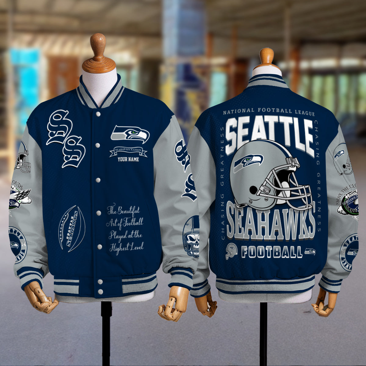 Seattle Seahawks Unisex Exclusive Styles Varsity Jacket AZTAVJK000046