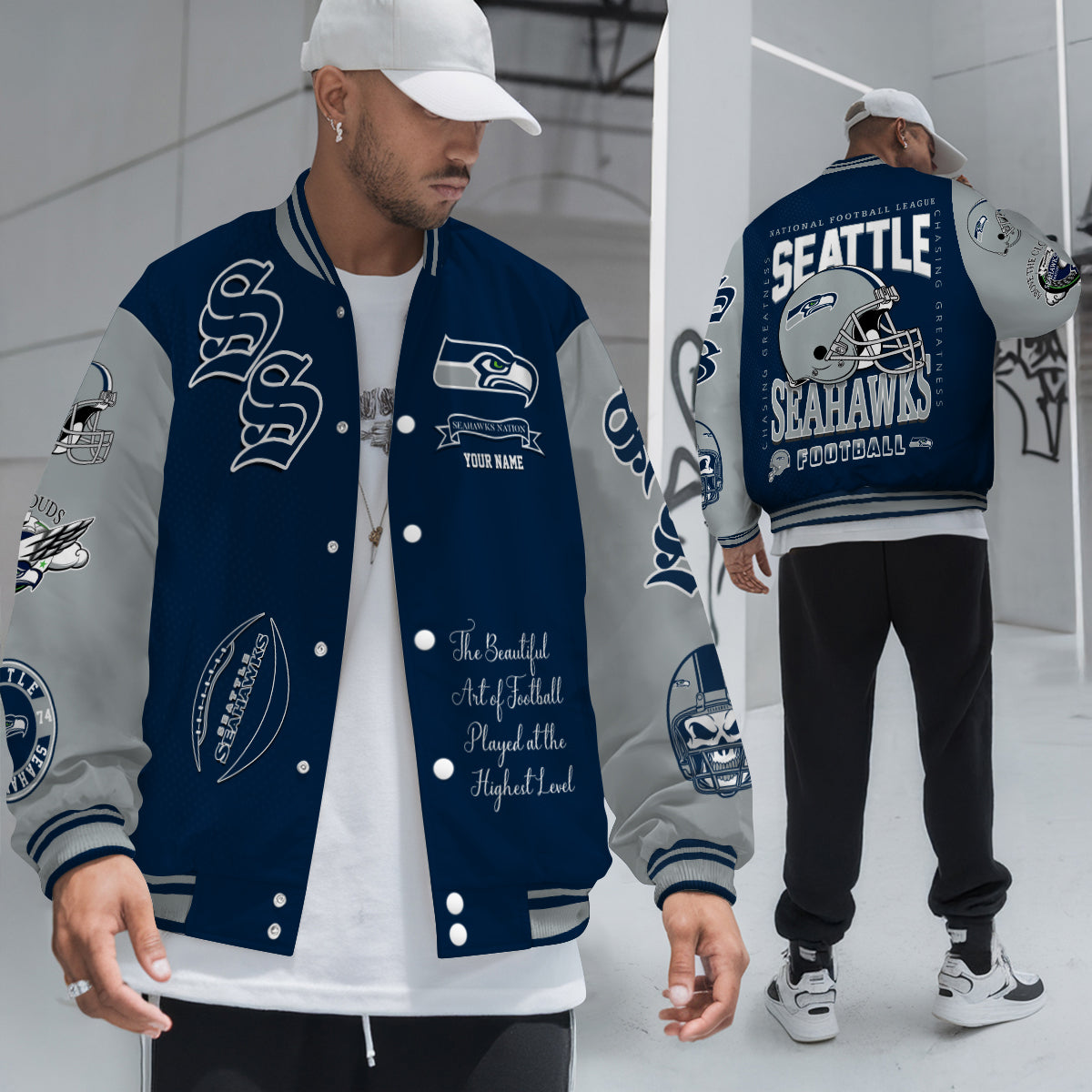 Seattle Seahawks Unisex Exclusive Styles Varsity Jacket AZTAVJK000046