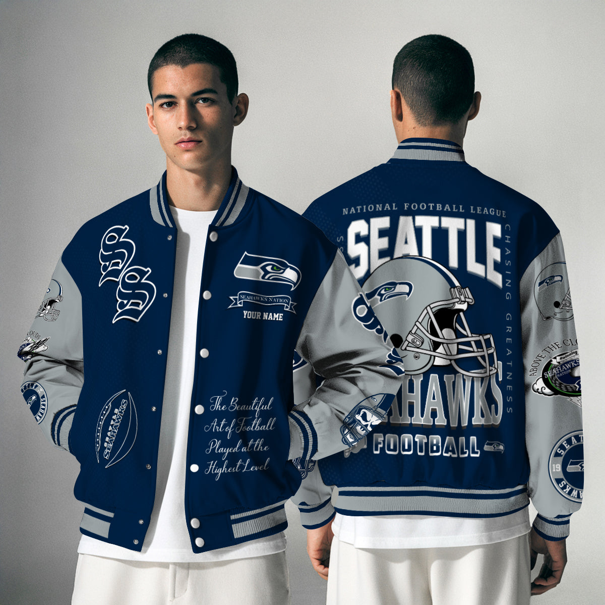 Seattle Seahawks Unisex Exclusive Styles Varsity Jacket AZTAVJK000046