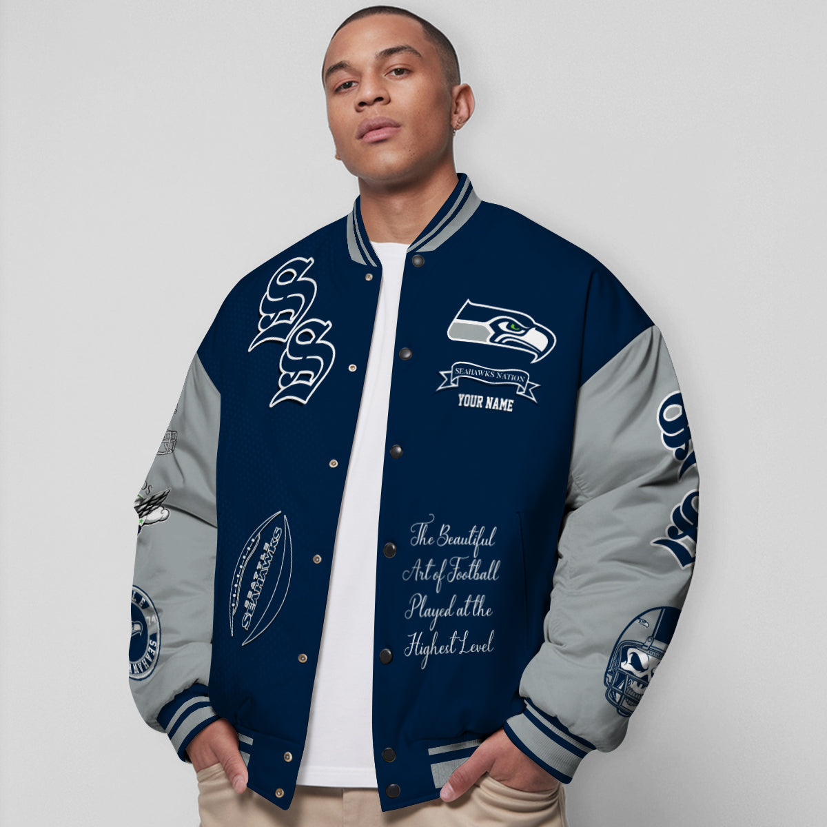 Seattle Seahawks Unisex Exclusive Styles Varsity Jacket AZTAVJK000046