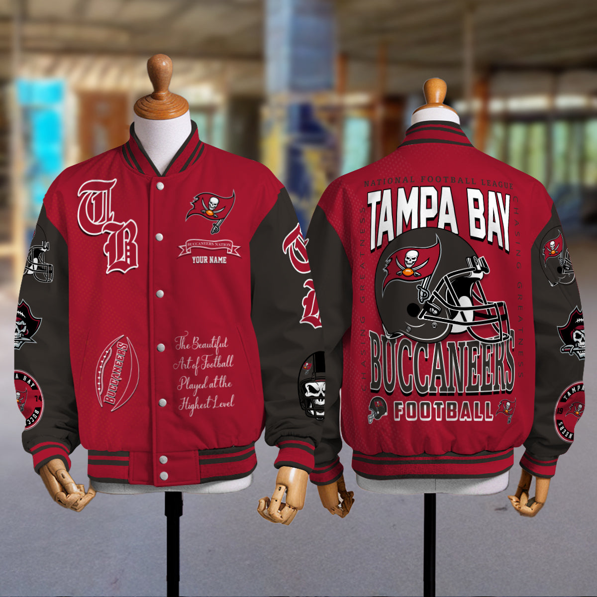 Tampa Bay Buccaneers Unisex Exclusive Styles Varsity Jacket AZTAVJK000047