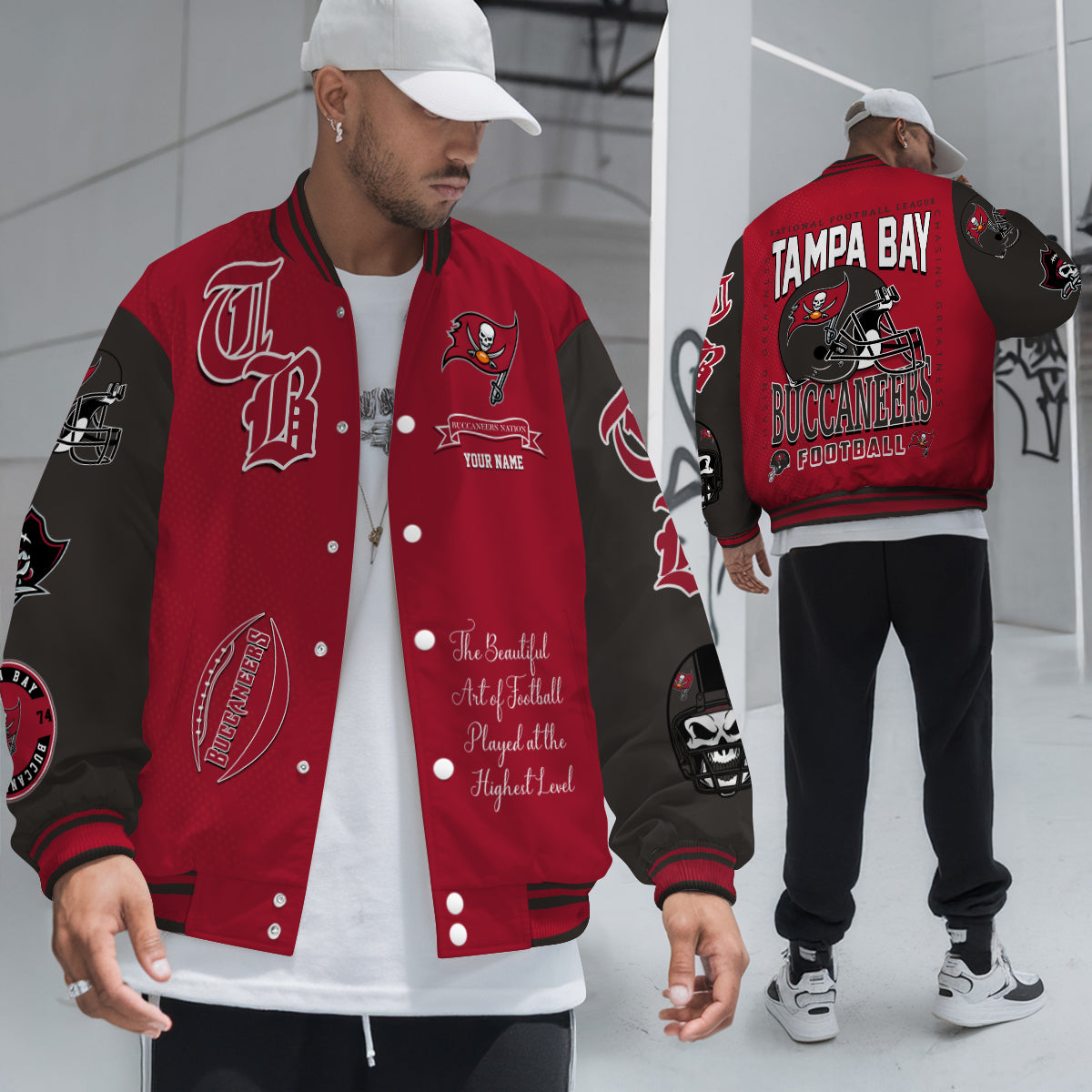 Tampa Bay Buccaneers Unisex Exclusive Styles Varsity Jacket AZTAVJK000047