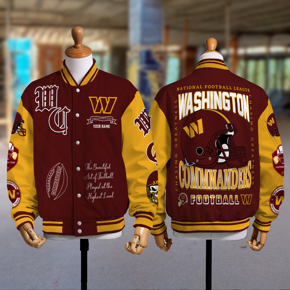 Washington Commanders Unisex Exclusive Styles Varsity Jacket AZTAVJK000048