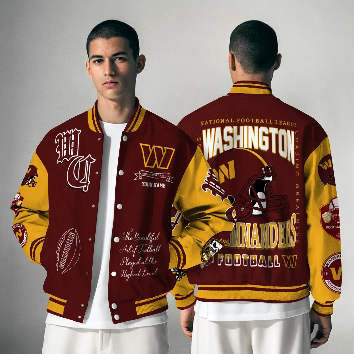 Washington Commanders Unisex Exclusive Styles Varsity Jacket AZTAVJK000048