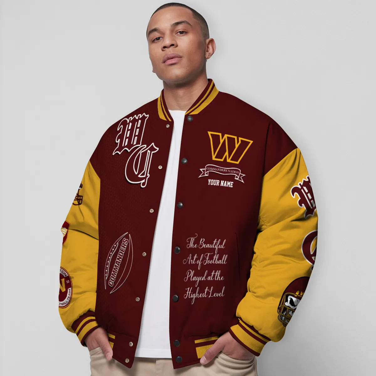 Washington Commanders Unisex Exclusive Styles Varsity Jacket AZTAVJK000048
