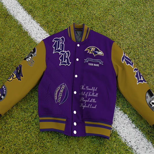 Baltimore Ravens Unisex Exclusive Styles Varsity Jacket AZTAVJK000049