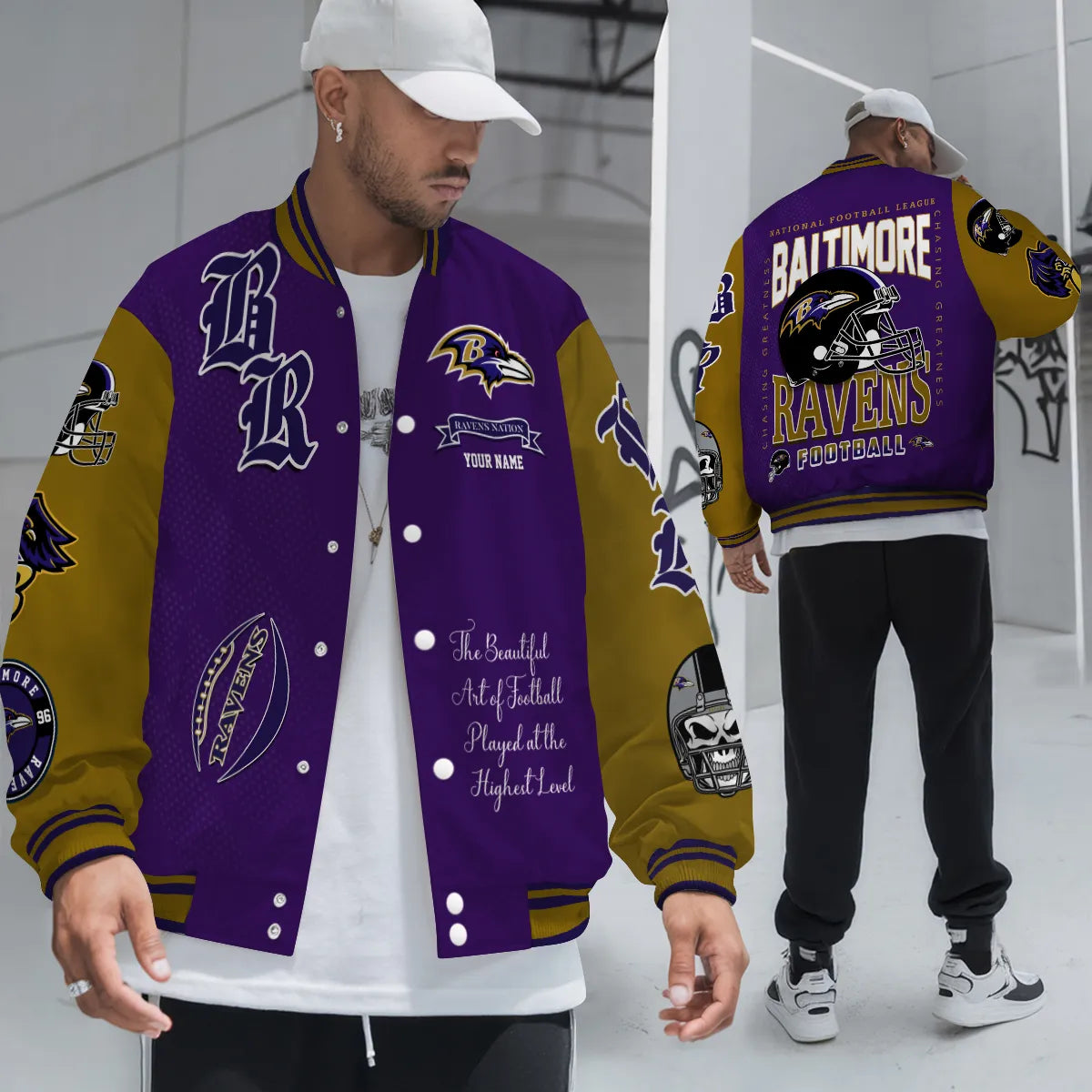 Baltimore Ravens Unisex Exclusive Styles Varsity Jacket AZTAVJK000049