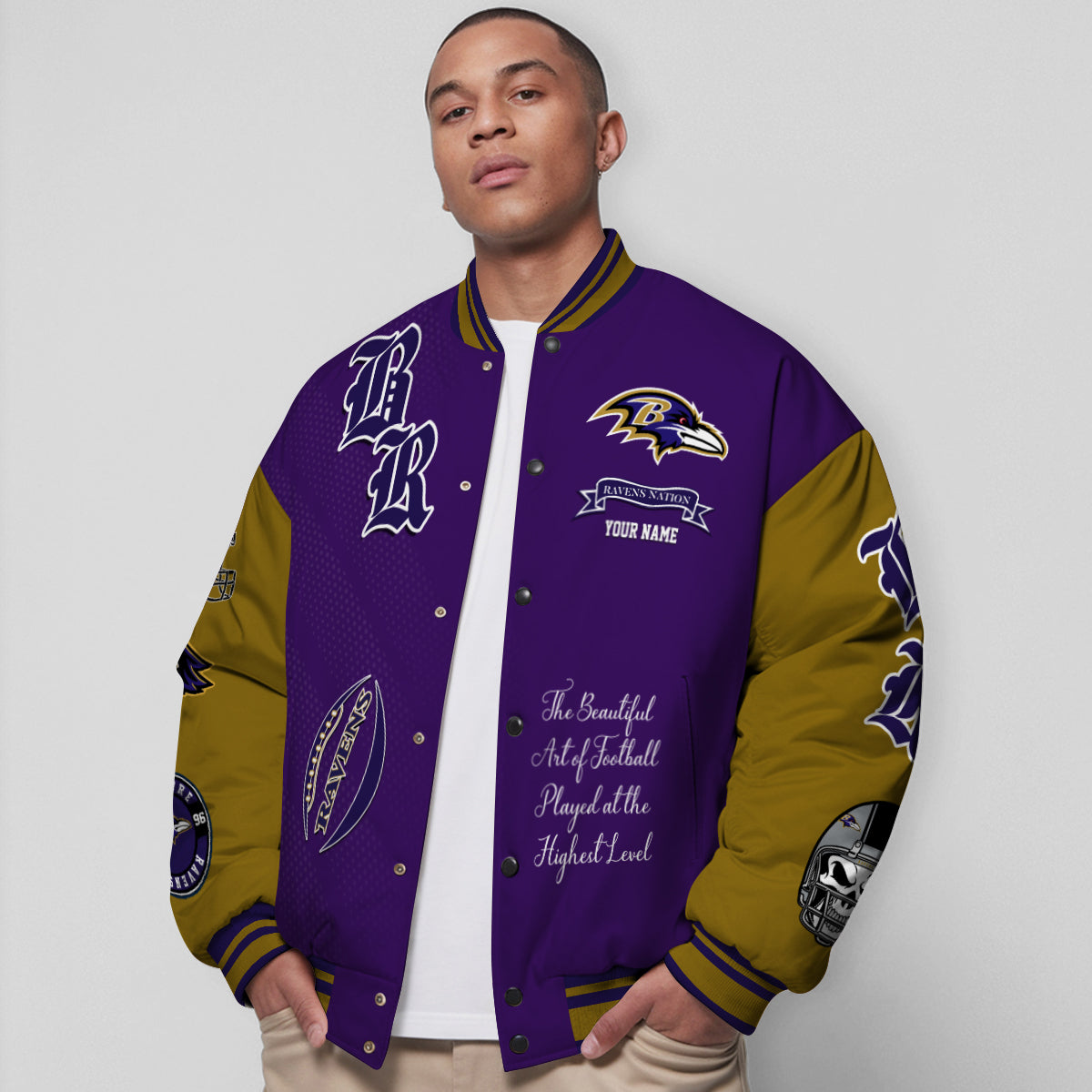 Baltimore Ravens Unisex Exclusive Styles Varsity Jacket AZTAVJK000049