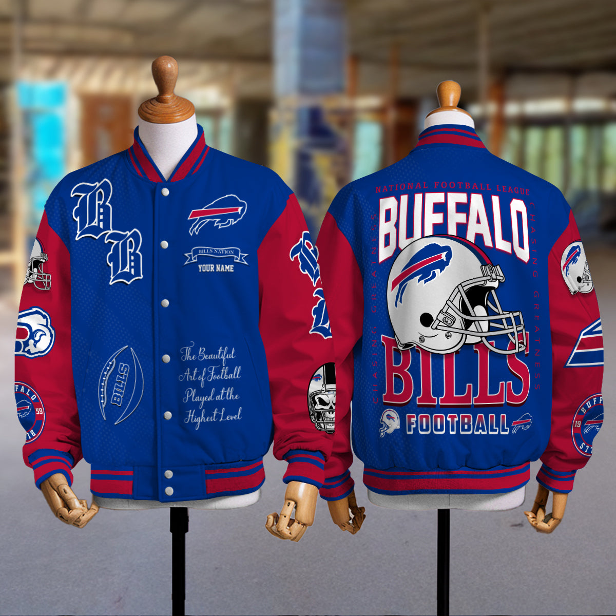 Buffalo Bills Unisex Exclusive Styles Varsity Jacket AZTAVJK000050