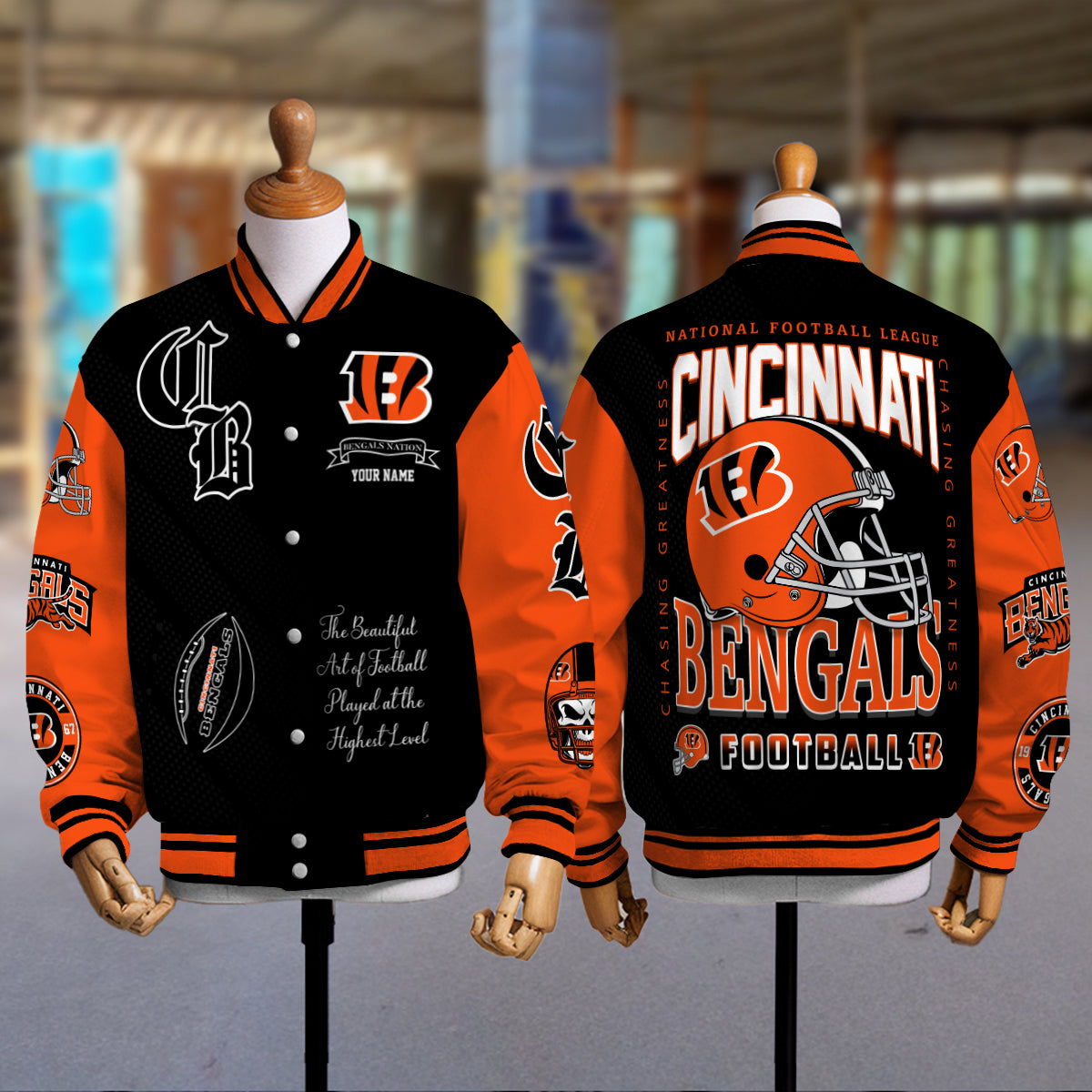 Cincinnati Bengals Unisex Exclusive Styles Varsity Jacket AZTAVJK000051