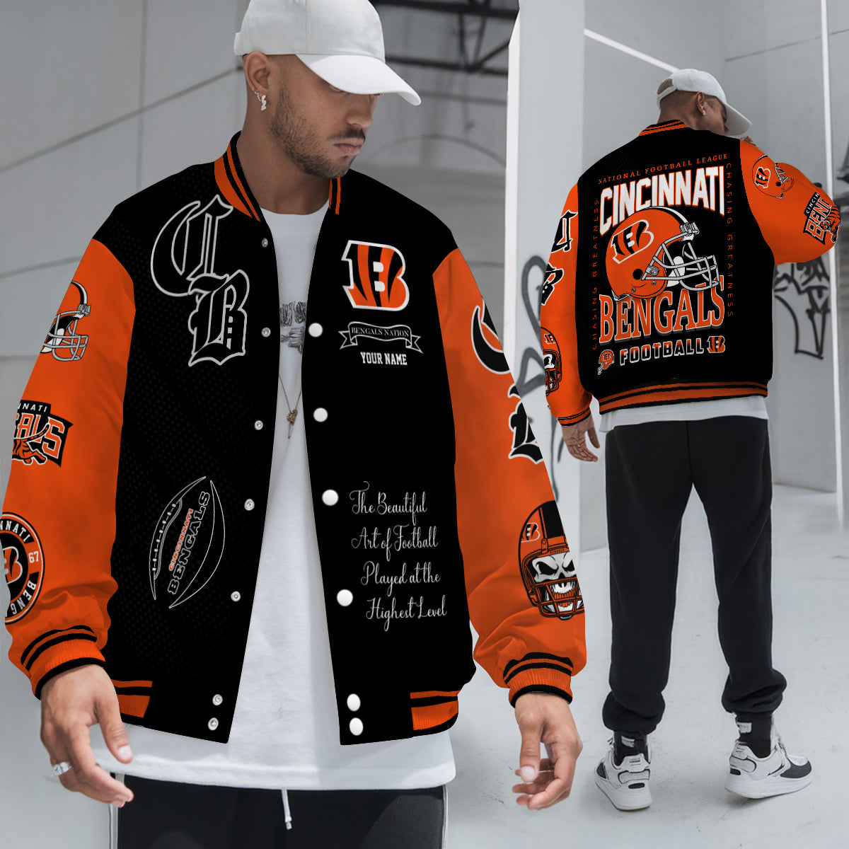 Cincinnati Bengals Unisex Exclusive Styles Varsity Jacket AZTAVJK000051