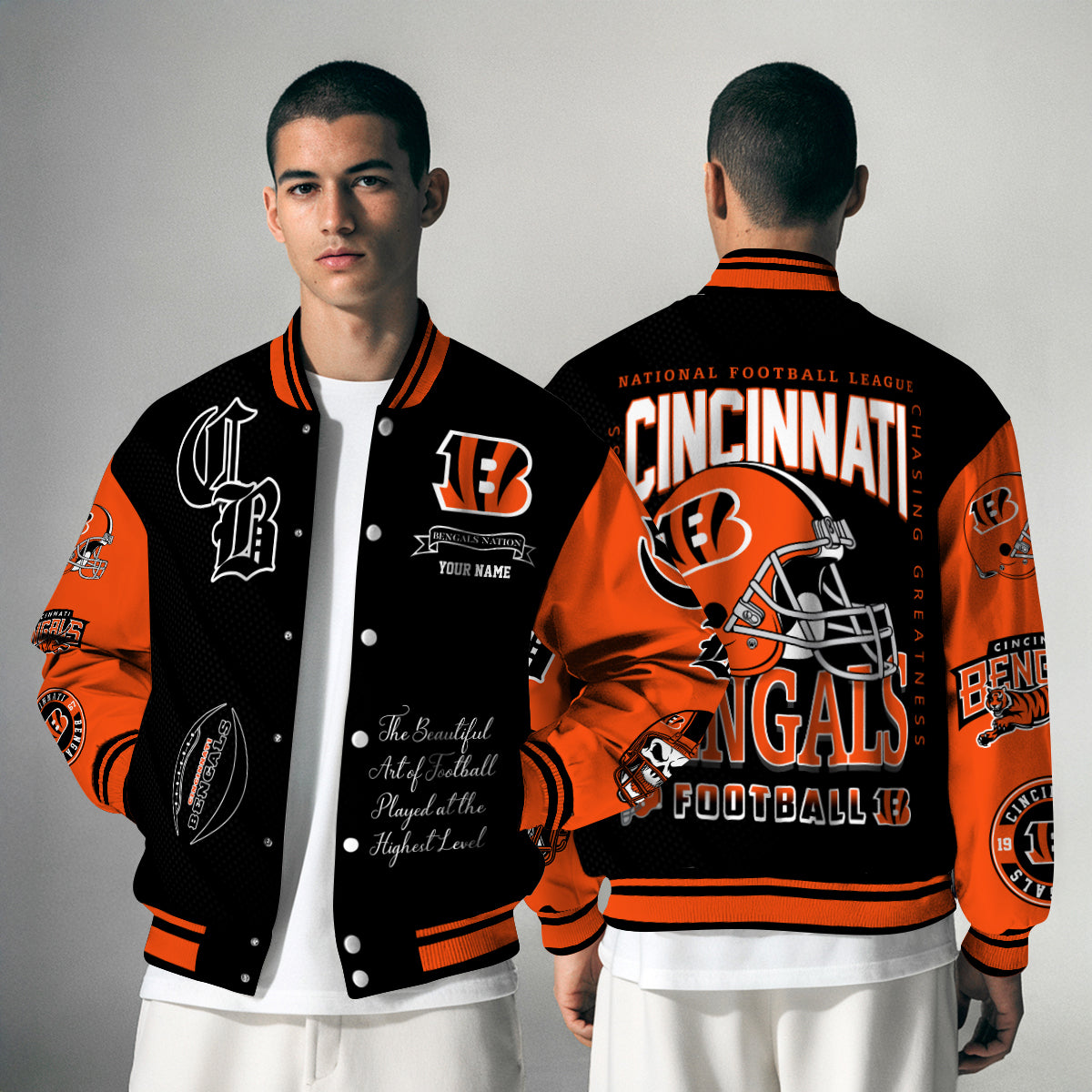 Cincinnati Bengals Unisex Exclusive Styles Varsity Jacket AZTAVJK000051