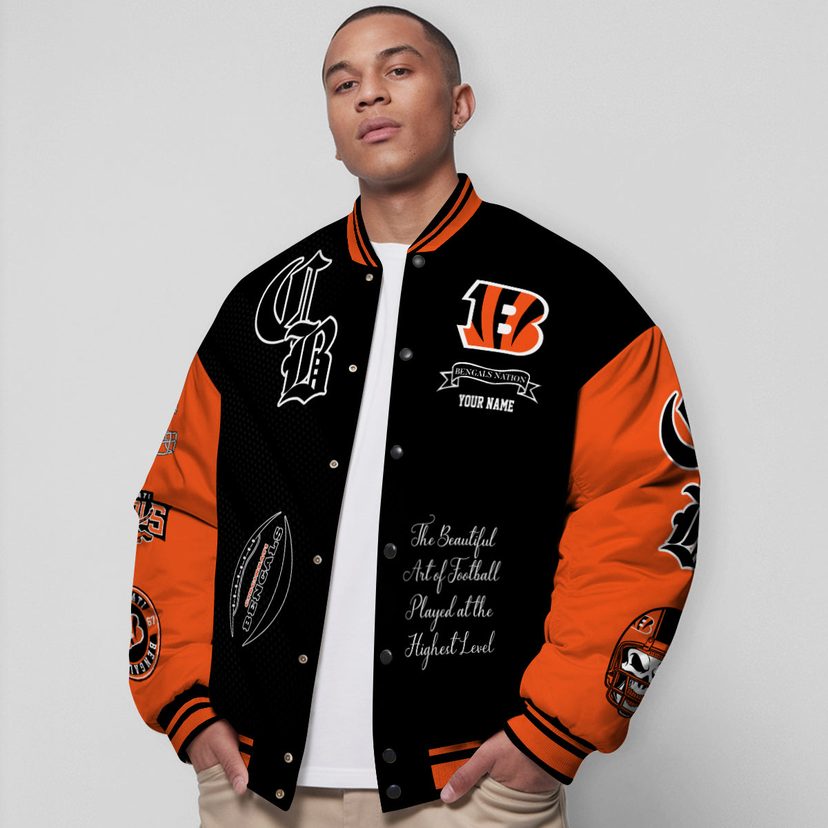 Cincinnati Bengals Unisex Exclusive Styles Varsity Jacket AZTAVJK000051