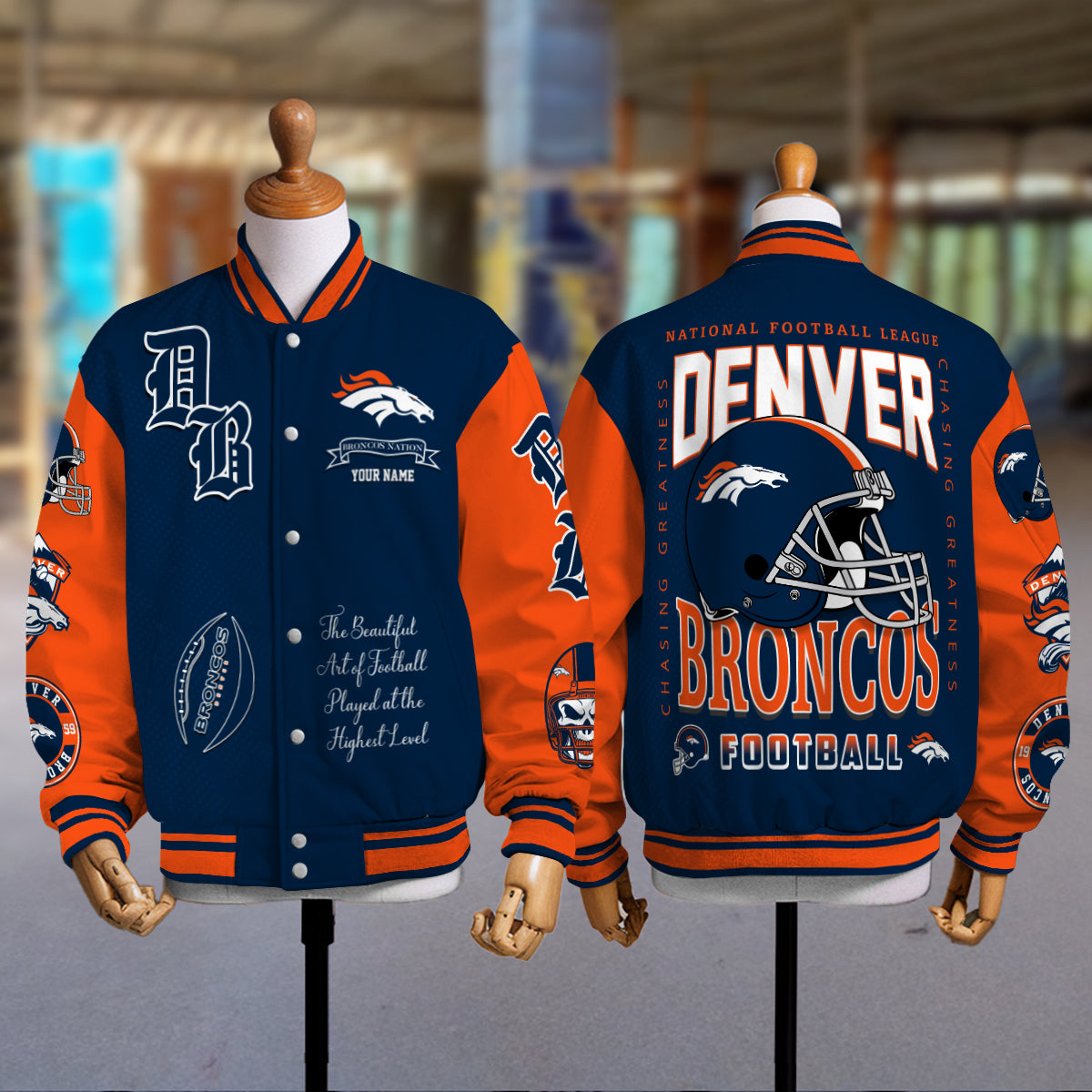 Denver Broncos Unisex Exclusive Styles Varsity Jacket AZTAVJK000053