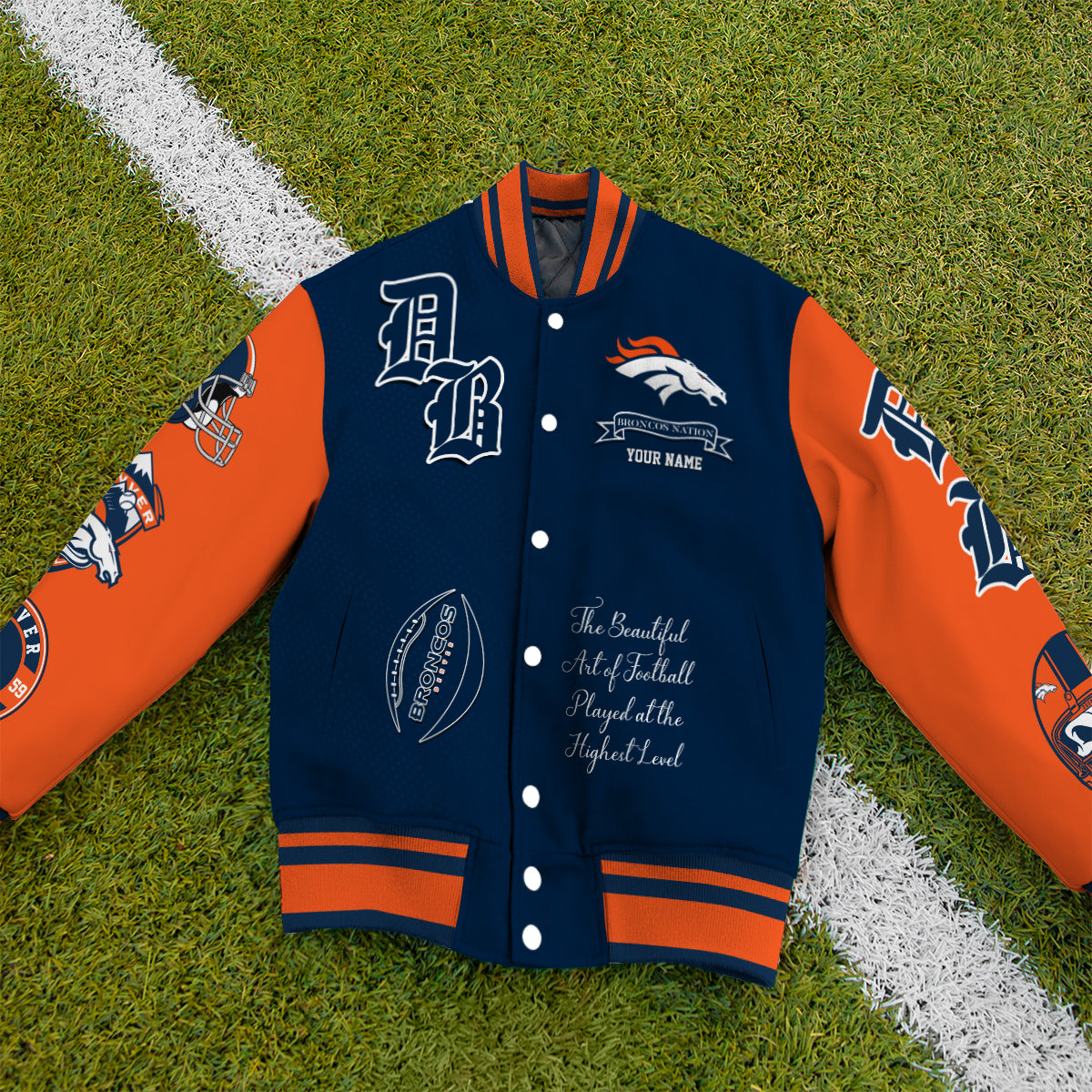 Denver Broncos Unisex Exclusive Styles Varsity Jacket AZTAVJK000053