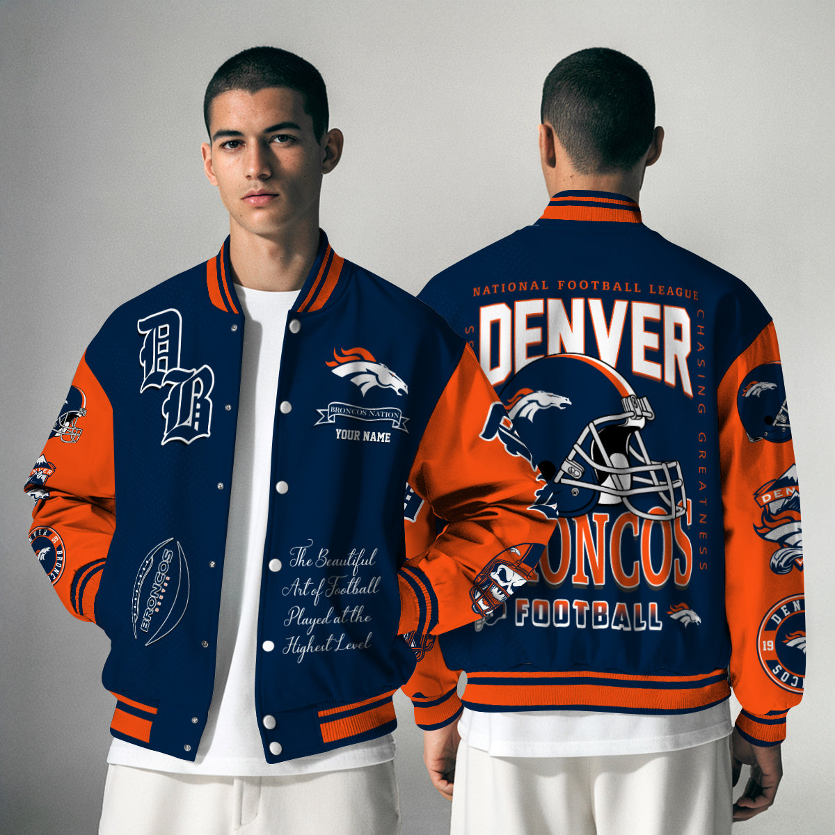 Denver Broncos Unisex Exclusive Styles Varsity Jacket AZTAVJK000053