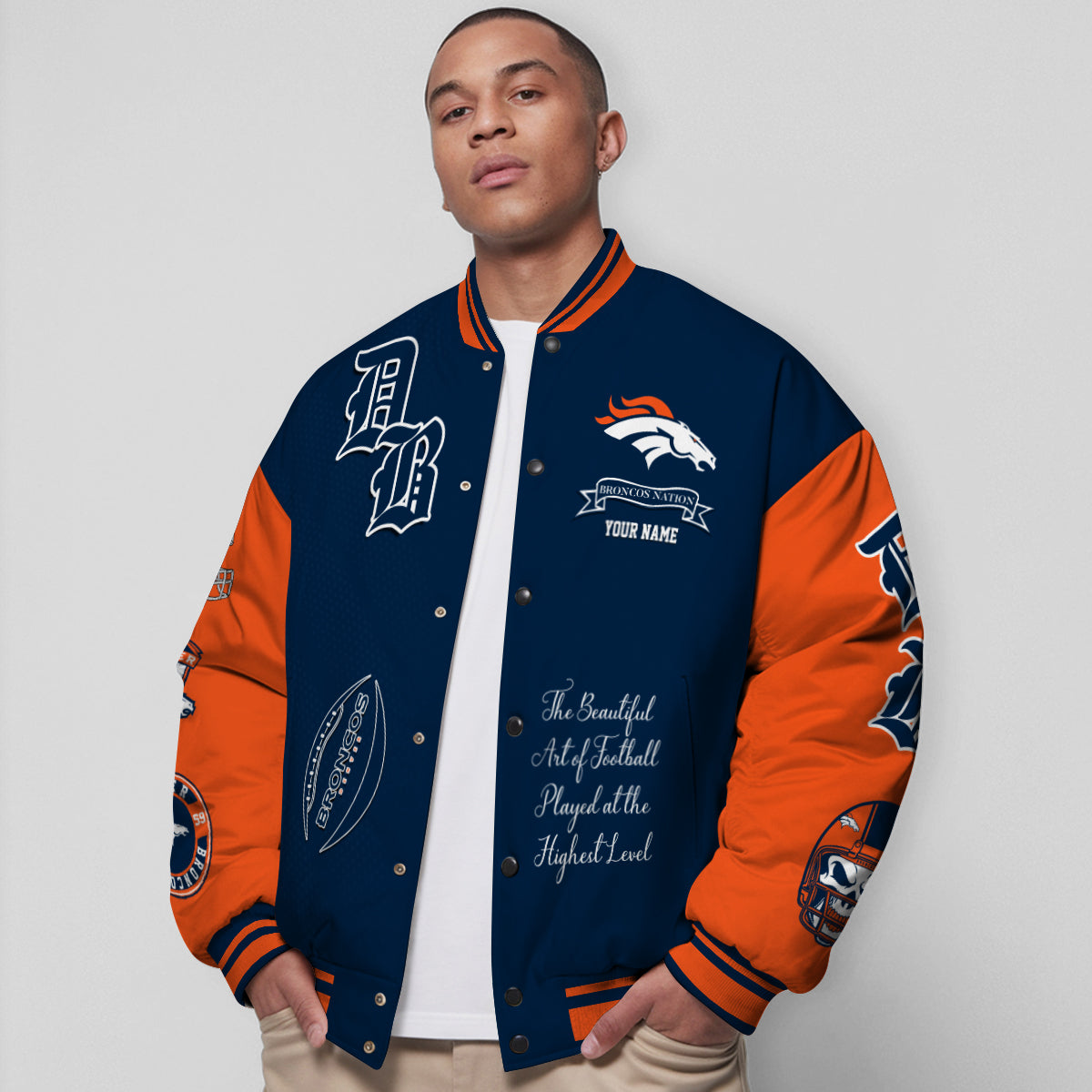 Denver Broncos Unisex Exclusive Styles Varsity Jacket AZTAVJK000053