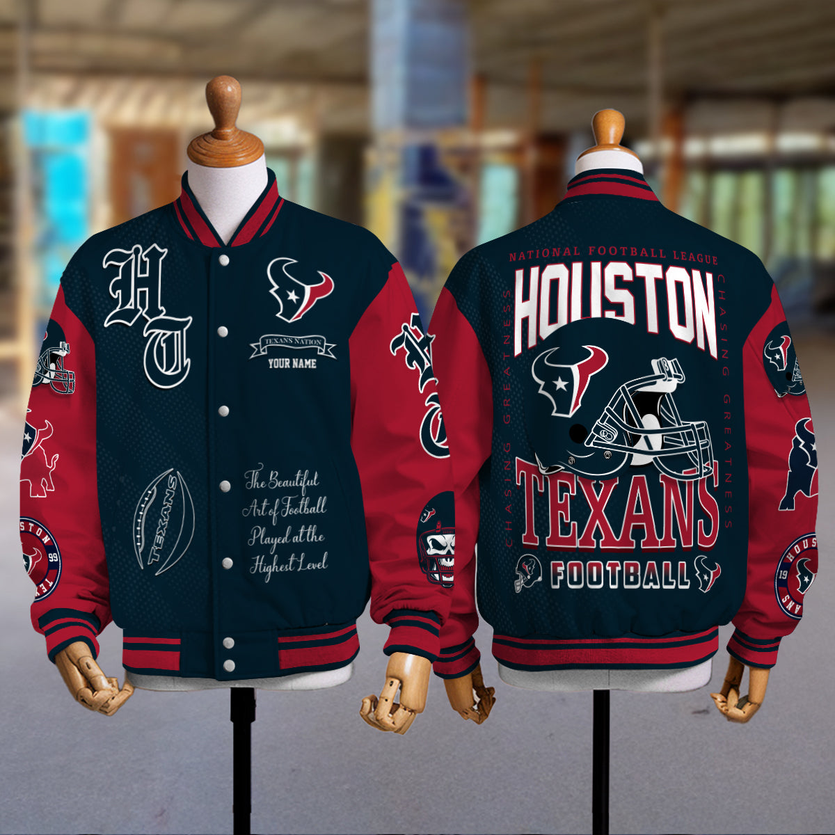Houston Texans Unisex Exclusive Styles Varsity Jacket AZTAVJK000054