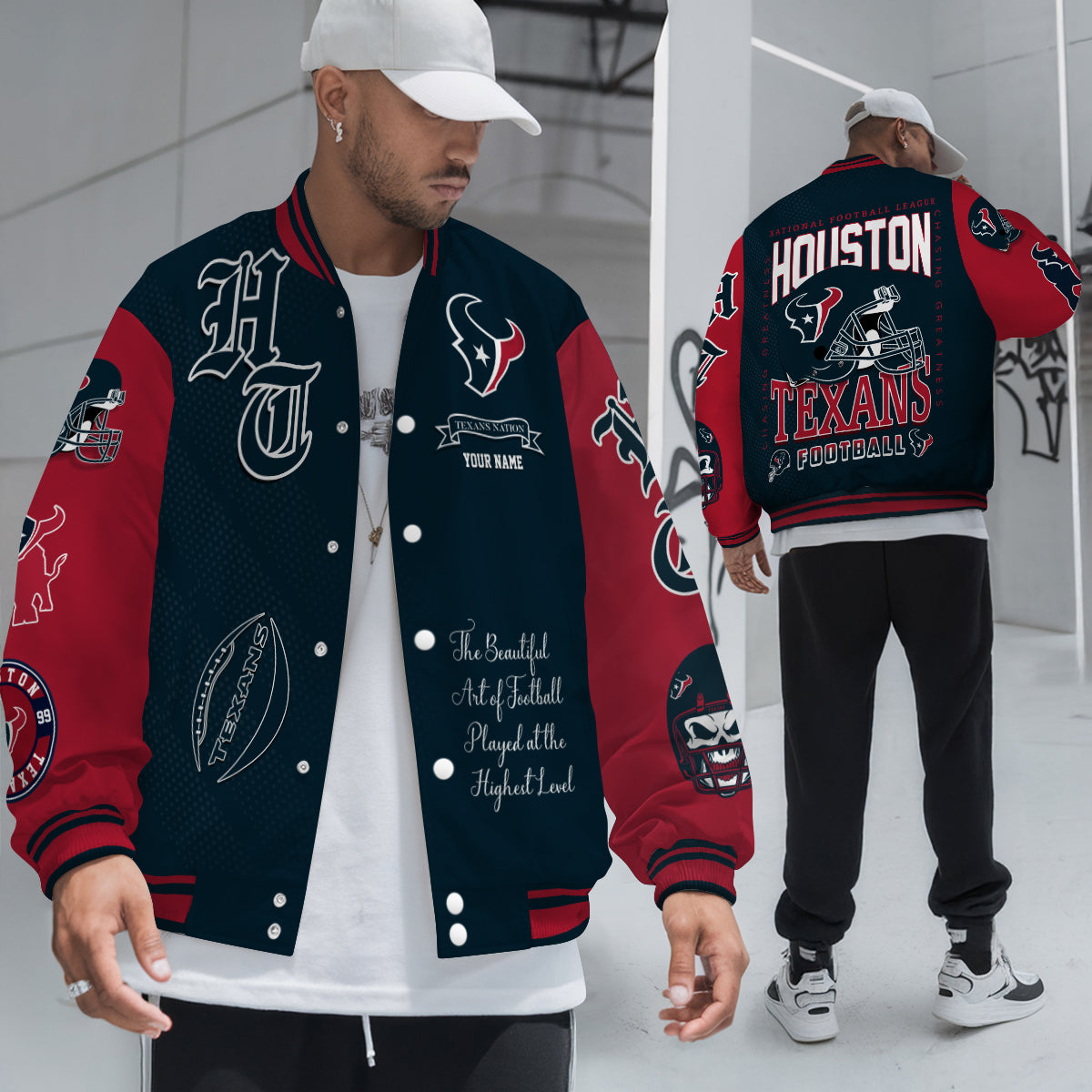 Houston Texans Unisex Exclusive Styles Varsity Jacket AZTAVJK000054