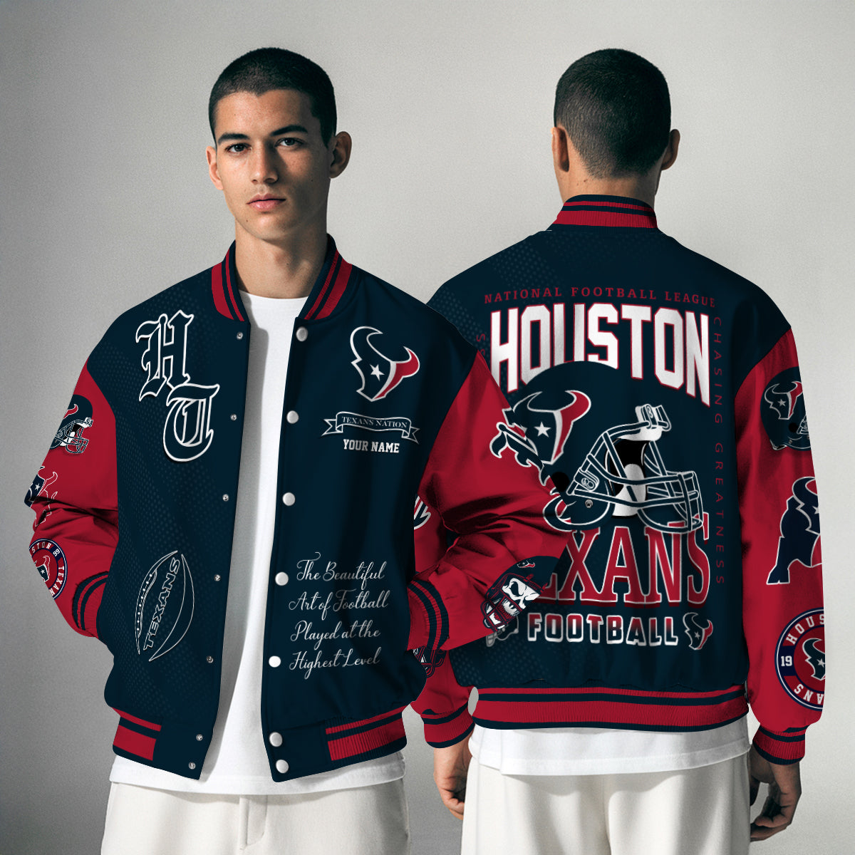 Houston Texans Unisex Exclusive Styles Varsity Jacket AZTAVJK000054