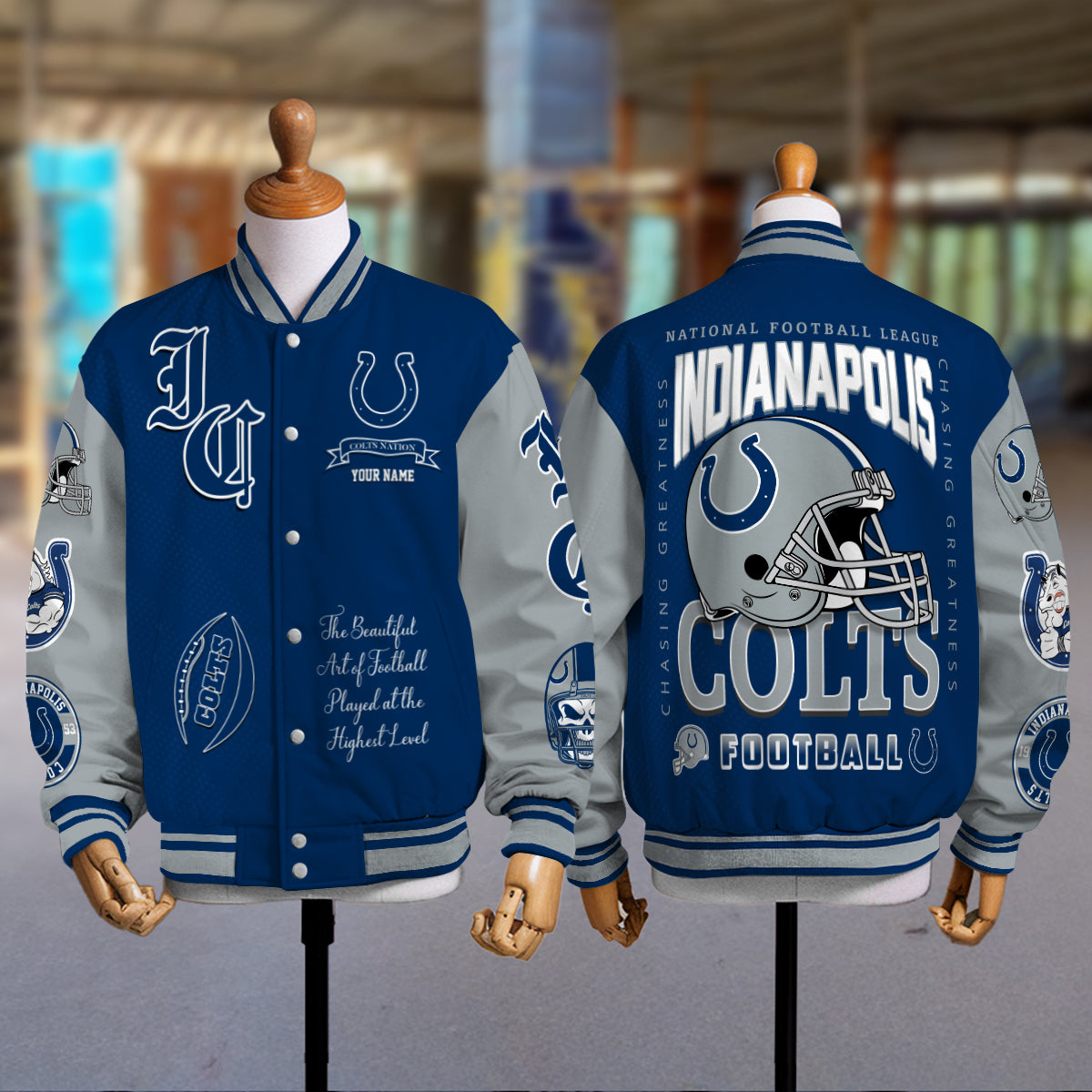 Indianapolis Colts Unisex Exclusive Styles Varsity Jacket AZTAVJK000055