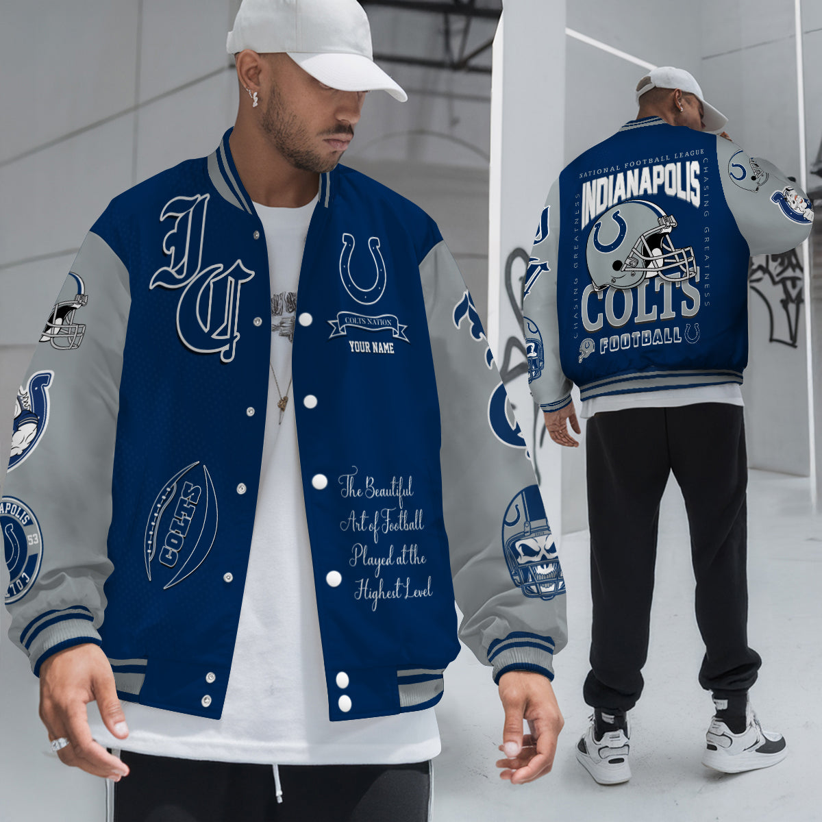 Indianapolis Colts Unisex Exclusive Styles Varsity Jacket AZTAVJK000055
