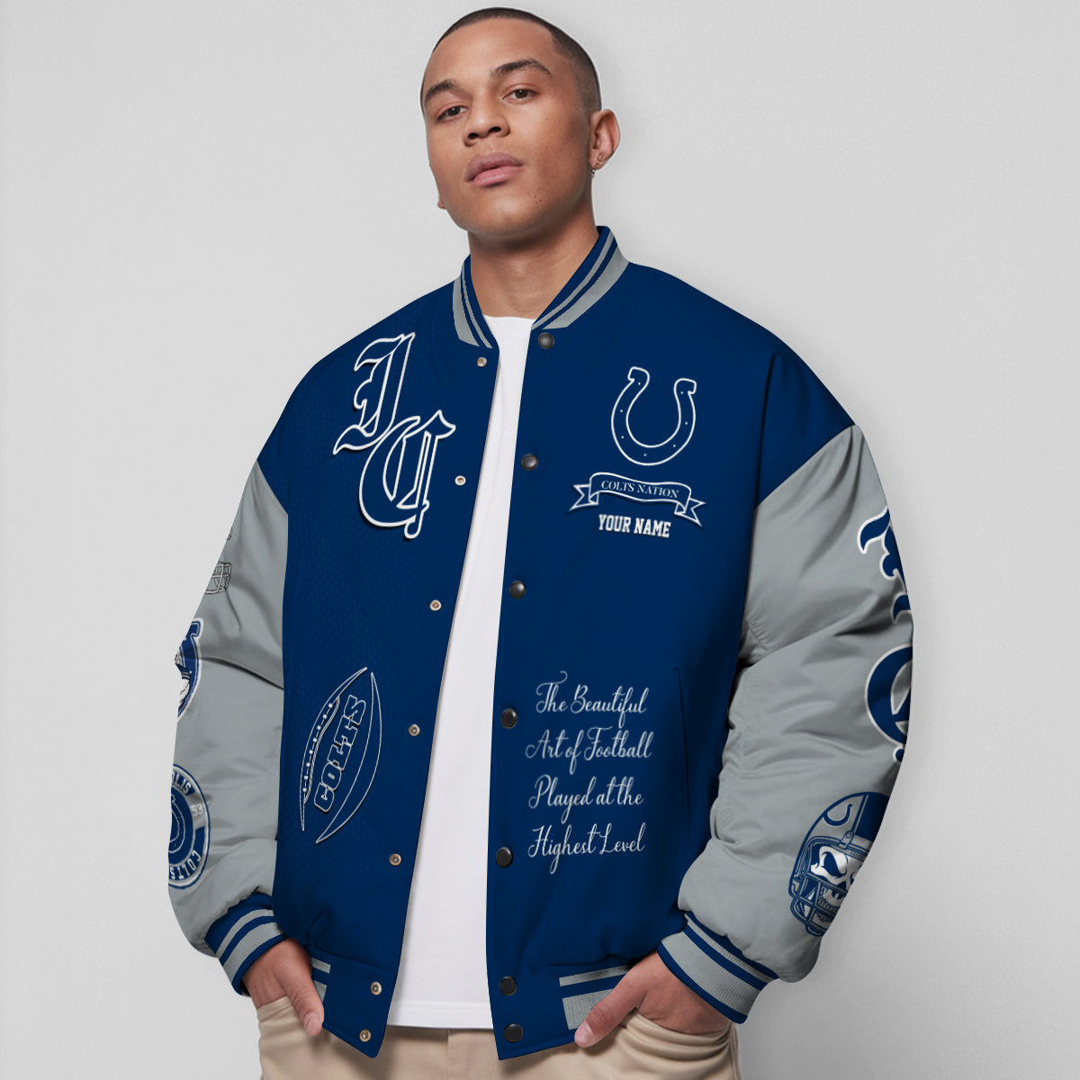 Indianapolis Colts Unisex Exclusive Styles Varsity Jacket AZTAVJK000055