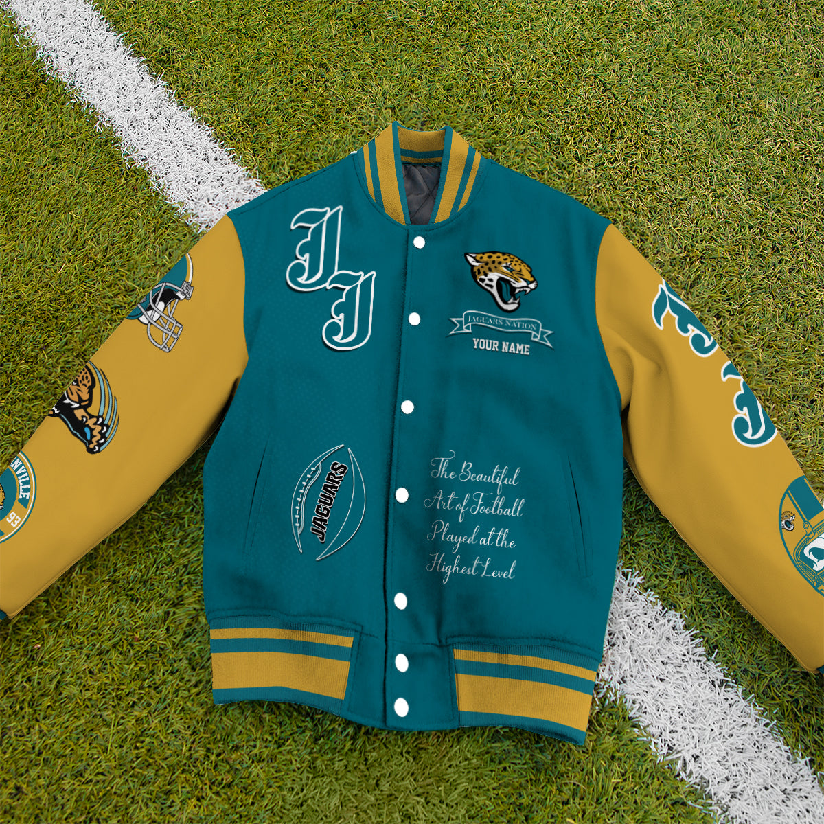 Jacksonville Jaguars Unisex Exclusive Styles Varsity Jacket AZTAVJK000056