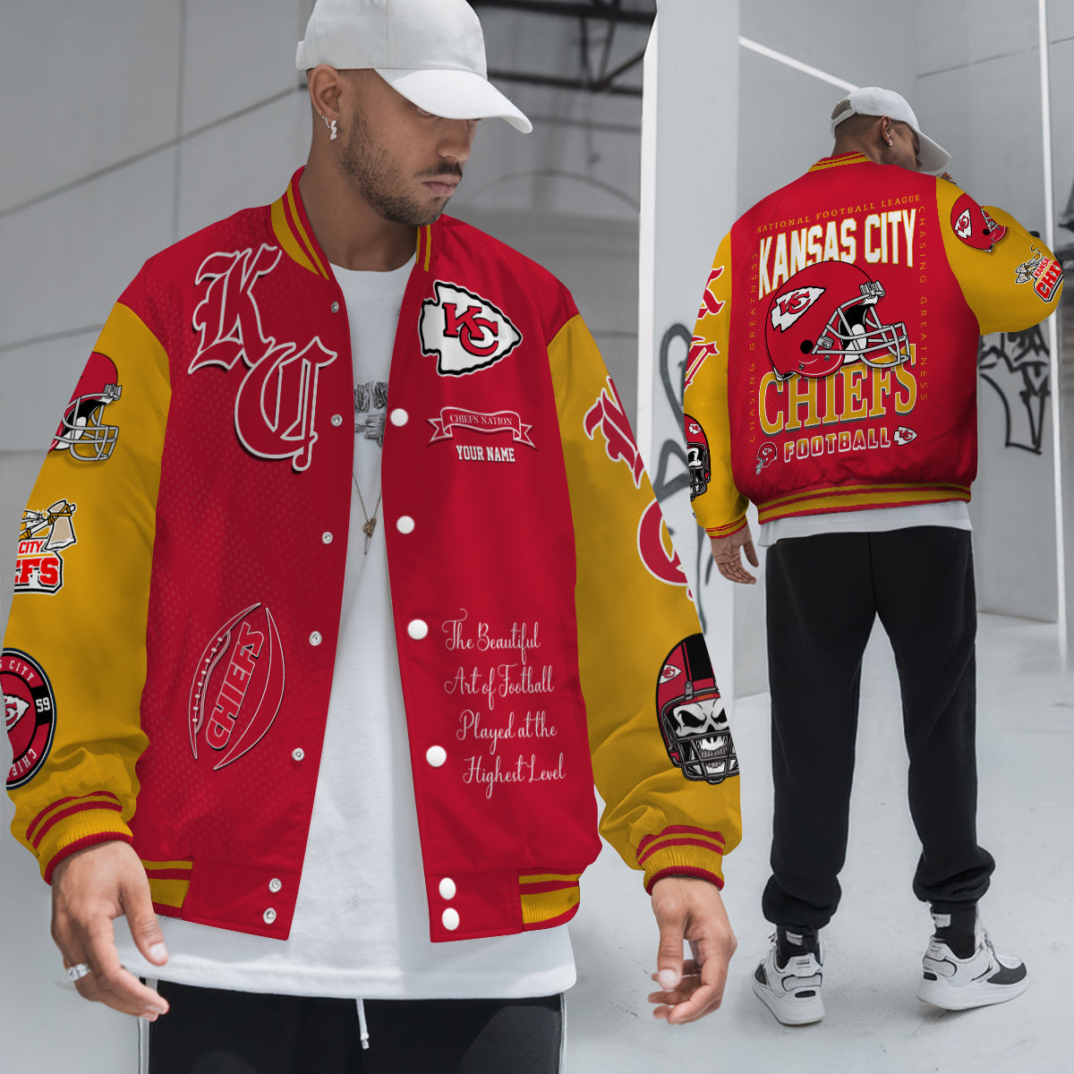 Kansas City Chiefs Unisex Exclusive Styles Varsity Jacket AZTAVJK000057