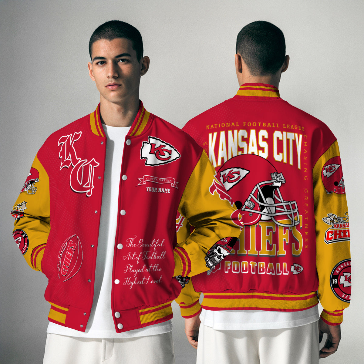 Kansas City Chiefs Unisex Exclusive Styles Varsity Jacket AZTAVJK000057
