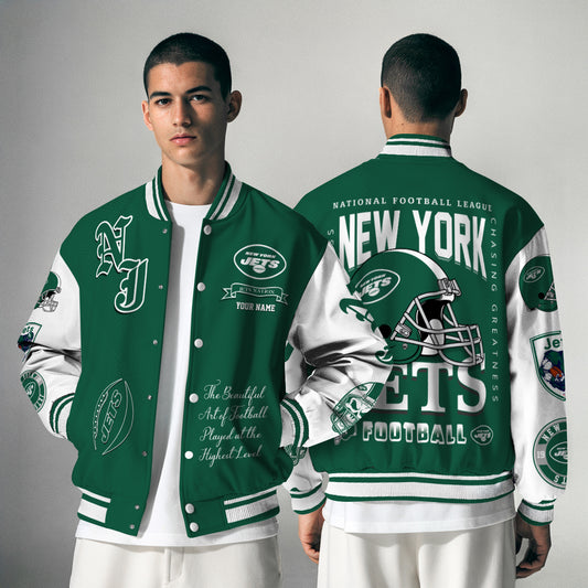 New York Jets Unisex Exclusive Styles Varsity Jacket AZTAVJK000062