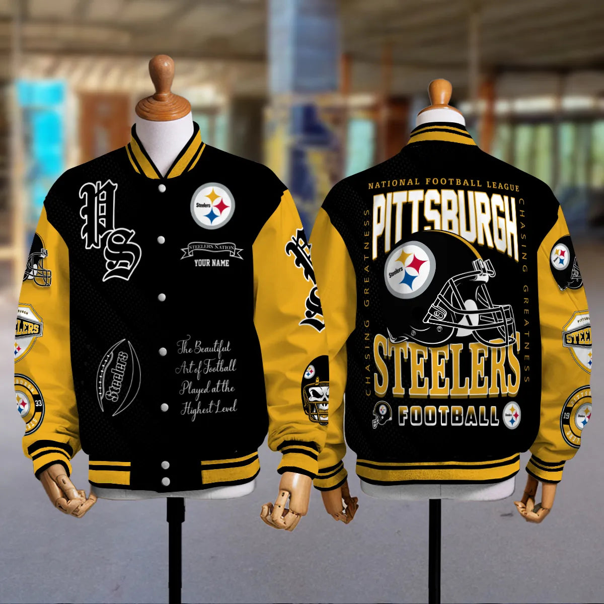 Pittsburgh Steelers Unisex Exclusive Styles Varsity Jacket AZTAVJK000063
